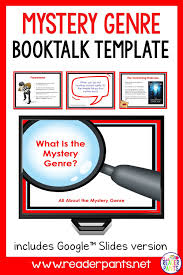 Mystery Genre Activity In 2020 Book Talk Templates Genre Activities Book Talk