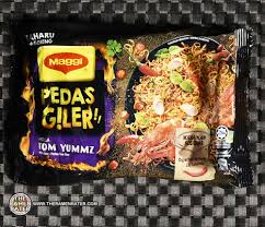 Review maggi pedas giler apabila bercerita tentang makanan, penulis akan menetapkan satu aras atau tangga untuk setiap kategori. 3105 Maggi Pedas Giler Perisa Tom Yummz Mi Goreng Malaysia