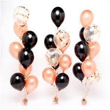 4.4 out of 5 stars 1,045. Rose Gold Black Confetti Balloon Bouquets 3 Bunches Party City