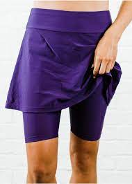 Midi Swim Skort Eggplant Xs Knee Length Leggings Swim Skort Swim Skirt