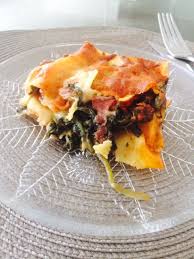 Lasagnes With Biteku Teku Congolese Vegetable Kind Of Amaranth Leaves Tomatoes Sauce Pancetta Mozzarella Grated Cheese Mix Of Cultures By Evelea
