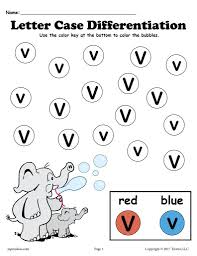 Letter V Do A Dot Printables For Letter Case Differentiation Practice Do A Dot Letter N Worksheet Lettering