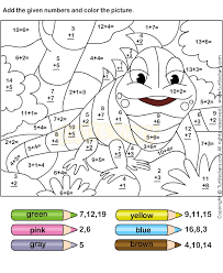 Free multiplication colouring worksheets for your class! Color Addition Worksheet5 Actividades Escolares Matematicas Para Guarderia Aula De Matematicas