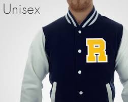 Navy Varsity Jacket Etsy