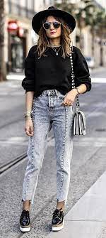 Street Style Addict Hat Top Bag Jeans Street Style Outfit Fashion Street Style