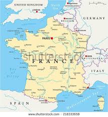 France Political Map With Capital Paris National Borders Most Important Cities And Rivers English Labeling And Scalin France Map Nice France Map Nice France