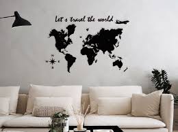Veja mais ideias sobre mapa mundi, mapa, arte com mapas. Mapa Mundi Let S Travel The World 120x85cm Lettering Em Madeira Mdf Parede