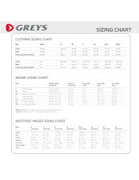 Clothing Wader And Bootfoot Wader Sizing Chart Free Download