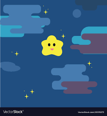 Twinkle little star with night sky background Vector Image