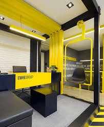 Browse these fresh ideas for decorating with yellow, and discover ways to give any room an infusion of sunny decor. Black And Yellow Emre Group Office Interior Interiorzine