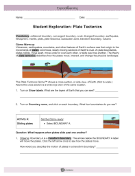 Plate tectonics occur on the lithosphere. Plate Tectonics Gizmo