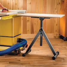 Rockler Heavy Duty Fliptop Roller Stand With Outfeed Table Kit Rockler Woodworking And Hardware Muebles De Metal Herramientas De Carpinteria Mesas De Trabajo