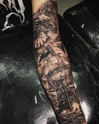 This is a creative tattoo that could easily be considered artwork. Best Tattoo Styles Artist Tattoolucas Follow Ta Ship Tattoo Sleeves Tattoo Designs Men Ship Tattoo