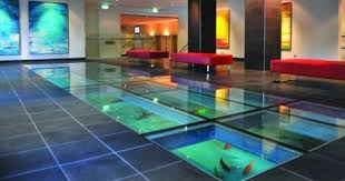 Floor Aquarium Glass Floor Flooring Wall Decor Living Room