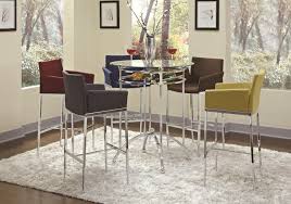 120335 Bar Units And Bar Tables Modern Bar Height Table With Glass Top Pub Table Sets Bar Table Black Dining Room Table