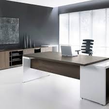 Ultra Modern White Espresso Desk Ambience Dore Executive Office Furniture Modern Office Desk Modern Office Design