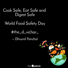 Safety quotes safety posters industrial safety hearing protection safety training workplace safety philosophy quotes do what is right the day the future of the safety movement is not so much dependent upon the invention of safety devices as on the improvement of methods of educating. Cook Safe Eat Safe And Quotes Writings By Dhrumil Panchal Yourquote