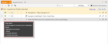 Check For Js Errors | Progress Test Studio
