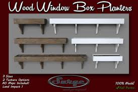 Giantex raised garden bed flower or vegetable planter window mounted plant box for garden, yard wood box for planting (40 lx12 wx12 h) 4.3 out of 5 stars 165 $179.99 $ 179. Second Life Marketplace Wood Window Box Planters Full Permission Mesh Low Impact