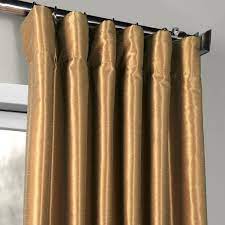Vintage Textured Faux Dupioni Silk Curtains In Gold Silk Curtains Half Price Drapes Vintage Texture