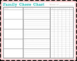 Printable Chore Chart For 7 Year Old Calendar Image 2019