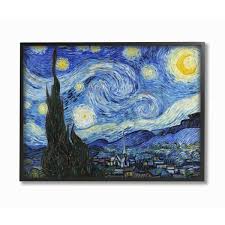 Bring a little drama to your bare walls with modern art and wall decor. The Stupell Home Decor Collection 16 In X 20 In Van Gogh Starry Night Post Impressionist Painting By Vincent Van Gogh Framed Wall Art Ccp 375 Fr 16x20 The Home Depot