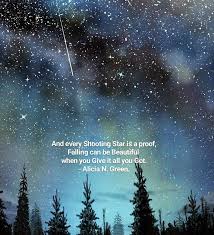 Exclamating Quotes On Instagram Every Shooting Star Is A Proof Falling Can Be Beautiful When You Give All You Got Alicia N In 2020