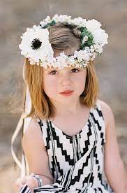 An Asymmetrical Pop Of Anemone Flower Crown Wedding Anemone Flower Girl