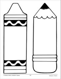Crayon And Pencil Large Pattern Classroom School Activities Back To School