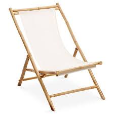 Outdoor Bamboo Deck Chair White Backyard Living Outdoor Essentials Outdoor One Kings Lane Outdoor Chairs Deck Chairs Bamboo Decking