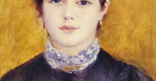 Jeune femme en bleu de Auguste Renoir