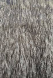 Super Luxury Faux Fur Fabric Material - GREY BROWN WOLF - CRS Fur Fabrics