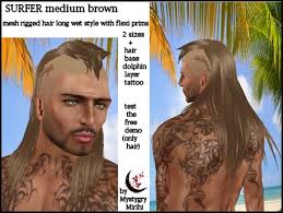 As we pinoys have natural rich, ebony black hair, some brown streaks push our mane game forward. Second Life Marketplace Surfer Men Rigged Hair Medium Brown Wet Flexi Dolphin Base