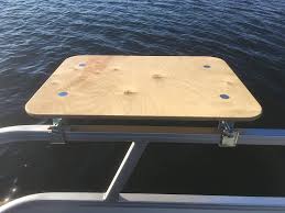The 3/4 diameter bright dipped anodized aluminum pole simply snaps into the base and features color matched charlevoix flag clips. Amazon Com Arnalls Pontoon Boat Table Boat Marine Grill Accessory Perfect For Pontoon Boats Stainless Steel Bracket Set Table Pontoon Accessory Utility Bar Sports Outdoors