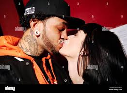 Katy Perry e il suo fidanzato Travis McCoy presso la grande apertura della  Rok Vegas in New York New York Hotel and Casino Las Foto stock