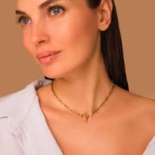 Gold Toggle Paper Clip Chain Necklace