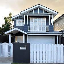 Top Marks For The Bold Colour Choice On This Lovely Hamptons Style Weatherboard Weatherboard House Hamptons House Exterior Facade House