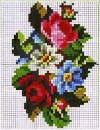 Berlin Wool Work Chart Embroidery Cross Stitch Flowers