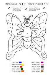 color by numbers butterfly life cycle kindergarten preschool coloring pages 