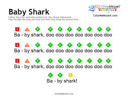 Baby Shark Piano Notes Pianomusic Baby Shark Piano And Xylophone Notes Easy To Follow Colorful Piano Songs For Beginners Piano Music Notes Piano Notes Songs