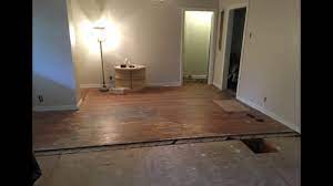 When you install wood floors on uneven surfaces, you must first use a leveling compound. How Would You Go About Fixing These Heinous Uneven Floors