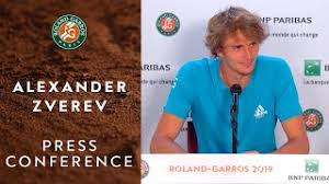 Alexander zverev picks sean calvert is on a hot streak picking the french open Alexander Zverev Press Conference After Round 3 Roland Garros 2019 Youtube