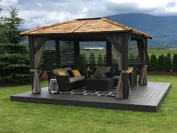 We offer garden gazebos in many styles and sizes. Mount Alta 2 Garden Gazebo Cedar Gazebos Award Leisure Cheshire