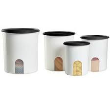 One Touch Reminder Canister Set Black Tupperware Canister Sets Canisters