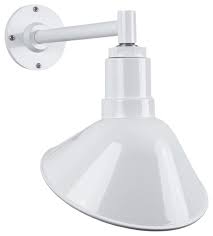 The Del Rey Barn Light Short Angled Sign Light Farmhouse Outdoor Wall Lights And Sconces By Steel Lighting Co