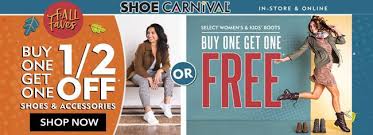 Online Buy One Get One 1 2 Off Shoes Accessories Store Shoecarnival Scope Entire Store Ends On 10 19 2019 Get Shoe Carnival Local Coupons Coding