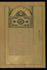 Five Poems Quintet Incipit Page With Illuminated Headpiece Walters Manuscript W 624 Fol 42b Illuminated Manuscript Ancient Oil Lamp Islamic Art