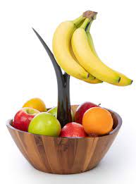 Part banana holder and fruit basket. Casa Bellante Acacia Wooden Fruit Bowl With Banana Hanger Buy Online In Qatar At Qatar Desertcart Com Productid 111035149
