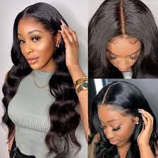 Buy Human Hair Lace Front Wigs T Part Body Wave Wig For Black Women With Baby Hair 150 Density Brazilian Pre Plucked Middle Part Virgin Hair Wig 9a Glueless Unprocessed Hair Online In