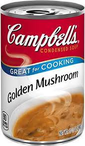 In a large skillet or sauce pan over medium heat, mix the soup, spices, chiles and salsa. Campbell S Condensed Golden Mushroom Soup Campbells Chicken Pot Pie Golden Mushroom Soup Cooking Soup
